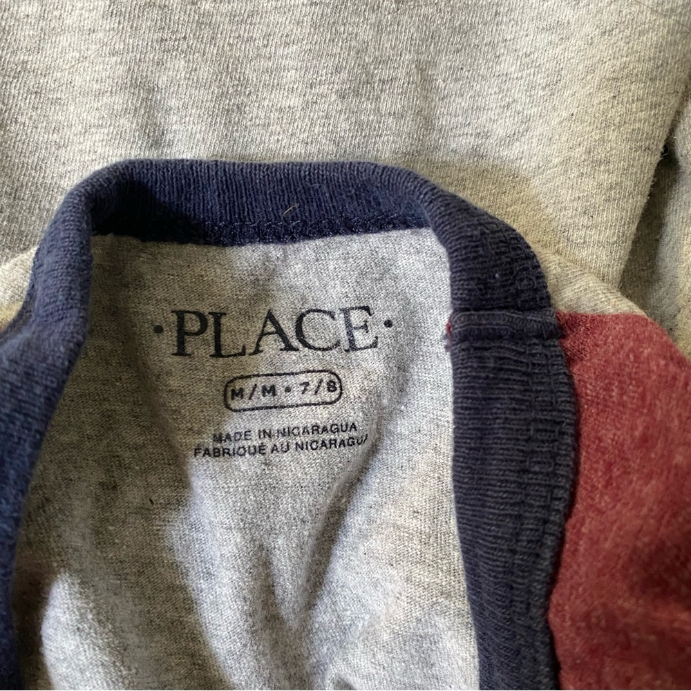 4/$25 Boy’s 3/4 Sleeve Raglan Shirt Size 7/8 - Picture 4 of 4